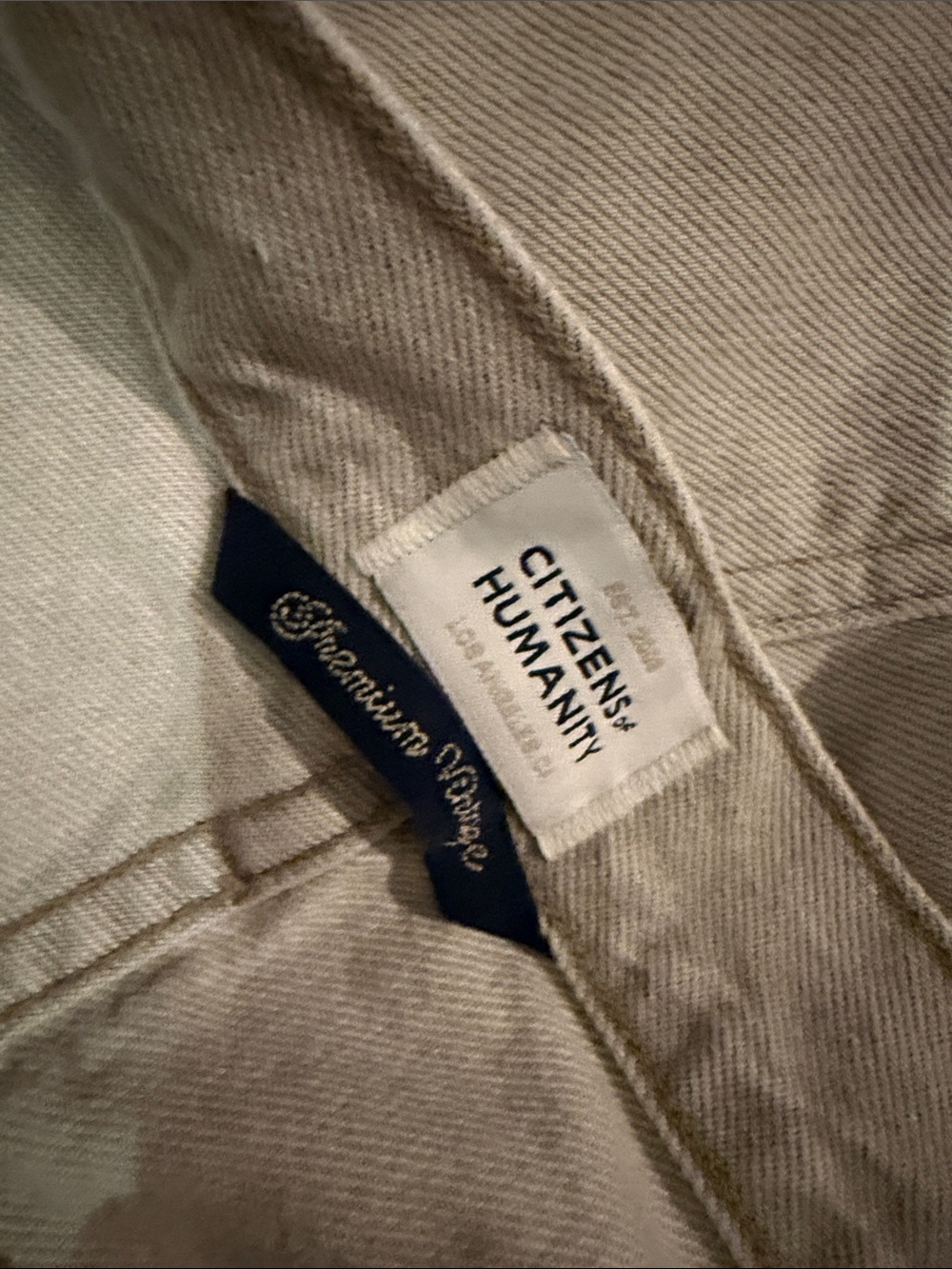 Citizens Of Humanity Light Gray Wide-Leg Button-Fly Jeans - Picture 3 of 3